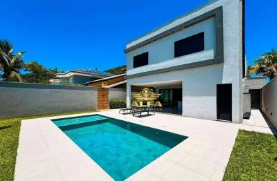 Casa reformada no condomínio pernambuco ii guarujá; 5 dormitórios; gourmet + piscina; alto padrão | alfa imóveis guarujá