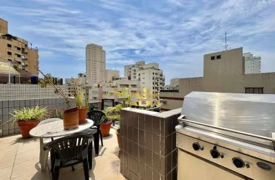 Cobertura duplex à venda com varanda gourmet na praia da enseada – alfa imóveis guarujá