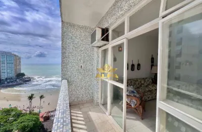 Apartamento com vista para o mar à venda na quadra da praia das pitangueiras – alfa imóveis guarujá