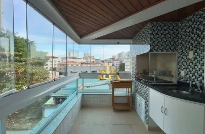 Apartamento com 3 dormitórios à venda, 98 m² por r$ 800.000,00 - tombo - guarujá/sp