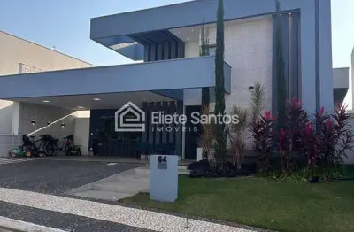 Casa de alto padrão com arquitetura moderna, 3 suítes + escritório, condomínio phillipson park, ame