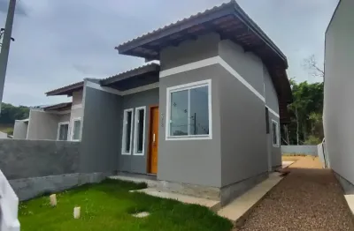Casa à venda no bairro warnow — final da rua ana bauer, 2 dormitórios, terreno de 220  m² e entrada parcelada em até 72x.