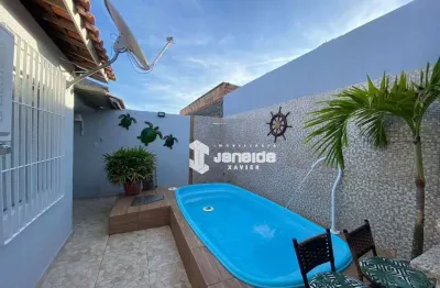 Casa com 2 dormitórios à venda,com piscina e area goumert, 80 m² por r$ 200.000 - tomba - feira de santana/ba