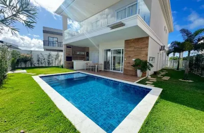 Locação | casa mobiliada e finamente decorada | alphaville litoral norte ii