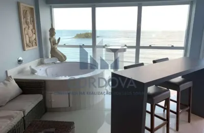 Aluguel temporada apartamento mobiliado frente mar, 03 dormitórios