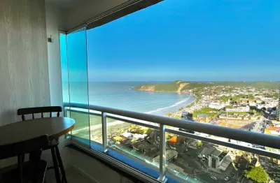 Apto mobiliado e com vista para o morro do careca - ponta negra| cond. blue ocean, 2 suítes | andar alto e ventilado