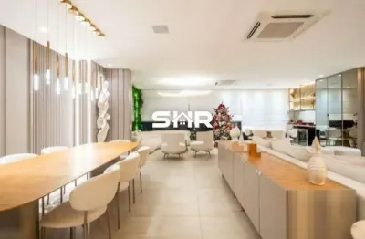 Apartamento com 4 suítes revertidas em 3; dependência completa; andar médio, vista  interna para o lazer, sol da manhã, 4 vagas cobertas, sendo 2 vagas simples e 1 vaga dupla.  deposito garagem, vista