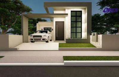 Casa com três quartos sendo uma suíte no condomínio vista do vale - guarapuava.