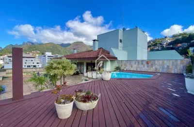 Cobertura alto padrão com três suítes à venda, 397 m² por r$ 2.950.000 - agriões - teresópolis/rj