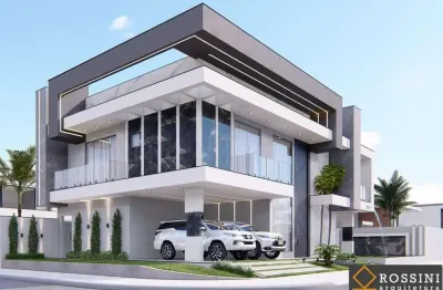 Luxuosa casa térrea de alto padrão no condomínio cidade jardim resort com piscina, área gourmet e 4