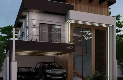 Casa moderna à venda no cidade jardim resort – 3 suítes, piscina e quarto para home office!