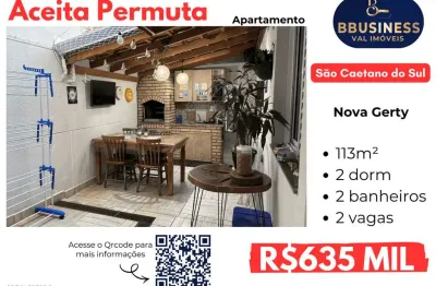 Apartamento à venda com 2 quartos, sendo 1 suíte - Nova Gerty, São Caetano do Sul, SP