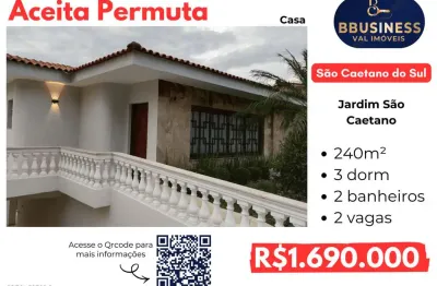 Casa à venda com 3 quartos, sendo 1 suíte no Jardim São Caetano, São Paulo/SP