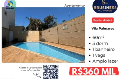 Apartamento à venda com 3 quartos, Varanda - Vila Palmares, Santo André!