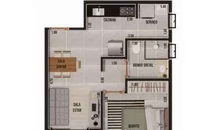 Apartamento à venda no residencial otto em nova ribeirânia, ribeirão preto-sp: 1 quarto, 2 salas, 1 banheiro, 1 vaga, 43.860 m². conheça com a quer imóvel!