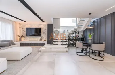 Casa em condomínio fechado com 4 quartos à venda na rua ari josé valle, santa felicidade, curitiba, 450 m2 por r$ 6.990.000