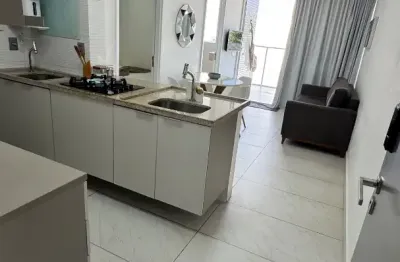 Apartamento pé na areia com 2 quartos sendo 1 suíte totalmente mobiliado no branco haus jardim oceania