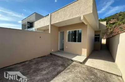 Casa linear nova com 2 quartos sendo 1 suíte à venda, localizada no bairro vale do sol em pinheiral/rj.
