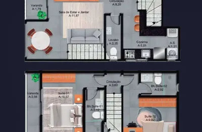 Casa com 2 quartos à venda na Rua Tupi, 476, Tupi, Praia Grande