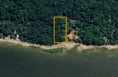 Terreno dos sonhos na ilha de piaçaguera, de frente para o mar.