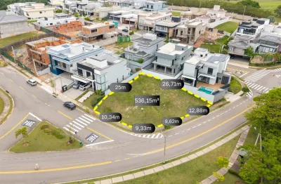 Terreno de esquina com 536 m² no condominio cyrela landscape esplanada na cidade de votorantim/sp