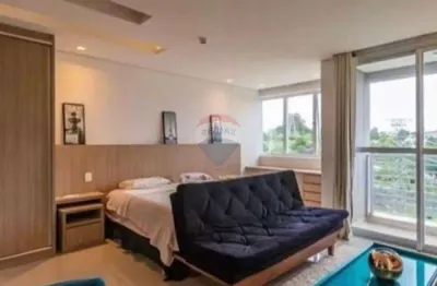 Studio mobiliado para locação com 1 dormitório, 50m² no condomínio link studios e offices – alphasítio/sp