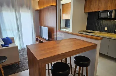 Apartamento mobiliado para locação com 1 dormitório, 41m² no condomínio fiori – 18 do forte / alphaville – barueri/sp