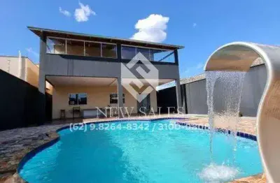 Sobrado: 4 quartos, 1 suíte, piscina com cascata, 272 m²- pilar dos sonhos