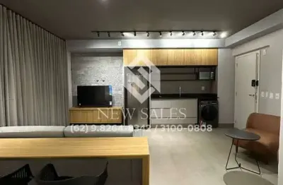 Flat mobiliado- 43 m², 1 quarto, 1 vaga, andar alto,- setor oeste