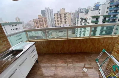 2 dorms, mobiliado, sacada gourmet, ocian, praia grande - cód: act2361