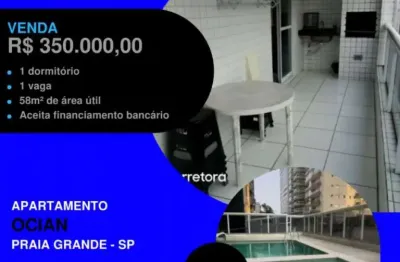 Olha isso - baixou!! na quadra do mar - 1 dorm de 58m² de 385 mil por 350 mil!!