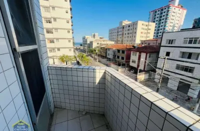 Apartamento com 1 dorm na vila tupi - sacada e vista mar - confira!