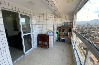 Apartamento com 2 dorms varanda gourmet e vista mar - mobiliado!