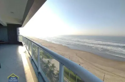 Apartamento com 3 dorms  frente mar - caiçara - vista livre e permanente para o mar!
