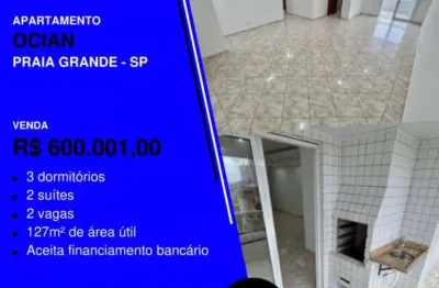 Presta atenção que esse vai rápido * 1 quadra do mar 3 dormitórios com 2 vagas