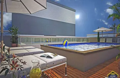 Apto 02 dorms, 50 mts da praia entrada de 64 mil, parc. direto