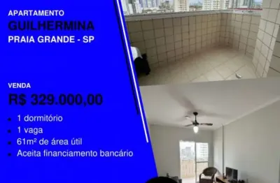 Caraca este é top! apê 1 dorm grande na guilhermina - 200 mts do mar com elevador e lazer