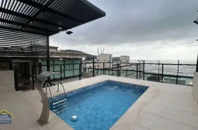 Cobertura alto padrão, vista mar, canto do forte, piscina privativa, fina decoração!!!