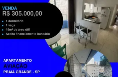 Vende rapidinho viu! apê 1 dorm com sacada na quadra do mar por apenas..