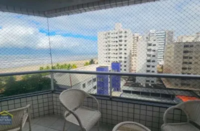 Apartamento com 3 dorms em prédio frente mar - sacada com vista mar!