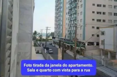 Apartamento 1 dorm com vista lateral do mar no canto do forte! - cód: act3504