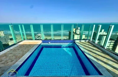 Cobertura impecável mobiliada com 4 dorms e vista mar - 11 vagas de garagem! financia!