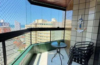 Apartamento com 2 dorms vista mar - semi mobilado - vila tupi - próx. fonte interativa!