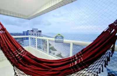 Maravilhosa cobertura duplex mobiliada com 3 quartos na vila caicara - prédio frente mar!!