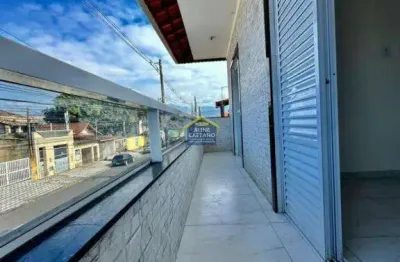 Casa sobreposta alta 2 quartos - com varanda frente rua e financia!!