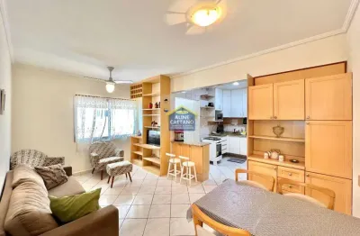 Apartamento mobiliado, prédio frente mar em caiçara, praia grande