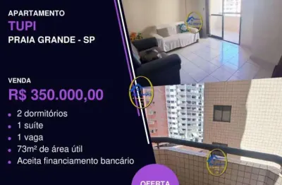 Férias na praia!! apartamento 2 dorms 2 quadras do mar com sacada e lazer..