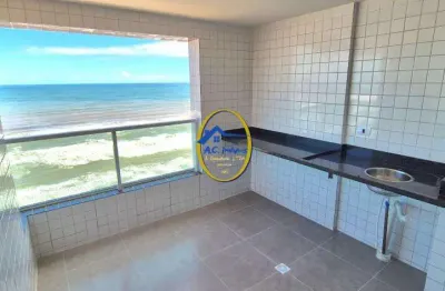 Apartamento frente ao mar em mongaguá – 96m², sacada gourmet e vista deslumbrante