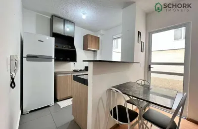 Apartamento com 2 dormitórios para alugar, 44 m² por r$ 1.828,92/mês - itoupava central - blumenau/sc