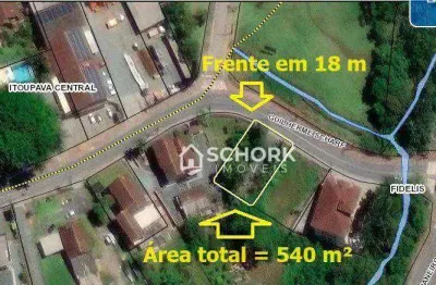 Terreno à venda, 540 m² por r$ 320.000,00 - itoupava central - blumenau/sc